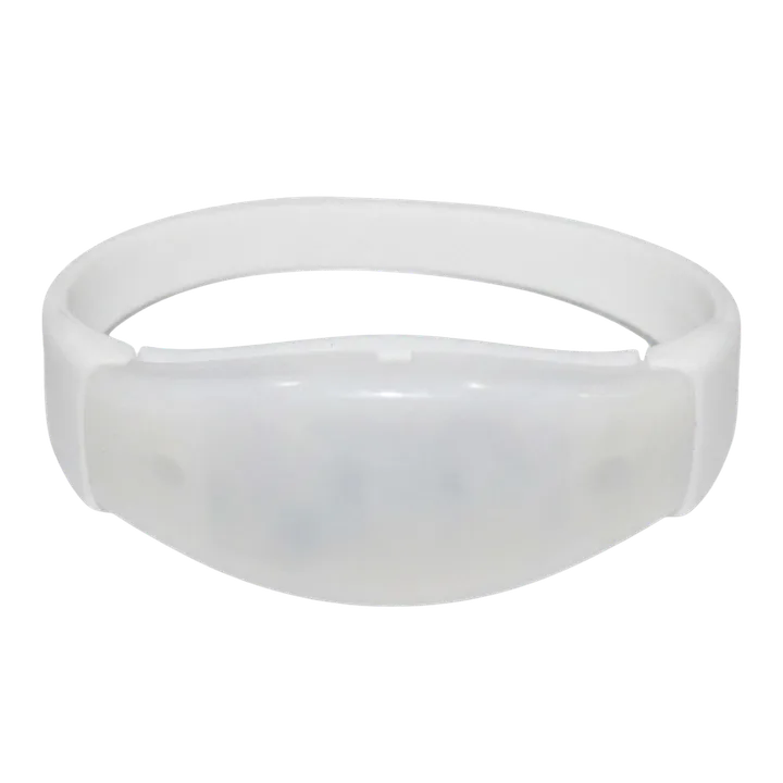 Pulseira LED branca leitosa translucida
