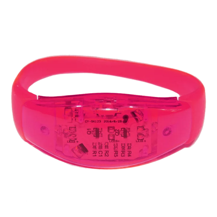 Pulseira LED rosa